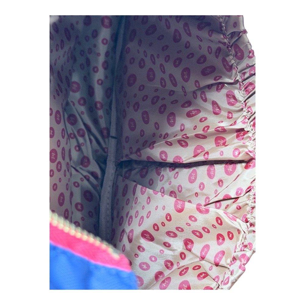 Maman New York Designer Quilted Diaper Bag w/Changing Pad Blue w/tan details - Picture 9 of 9